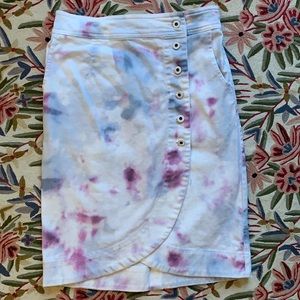 Anthropologie tulip hem tie dyed skirt